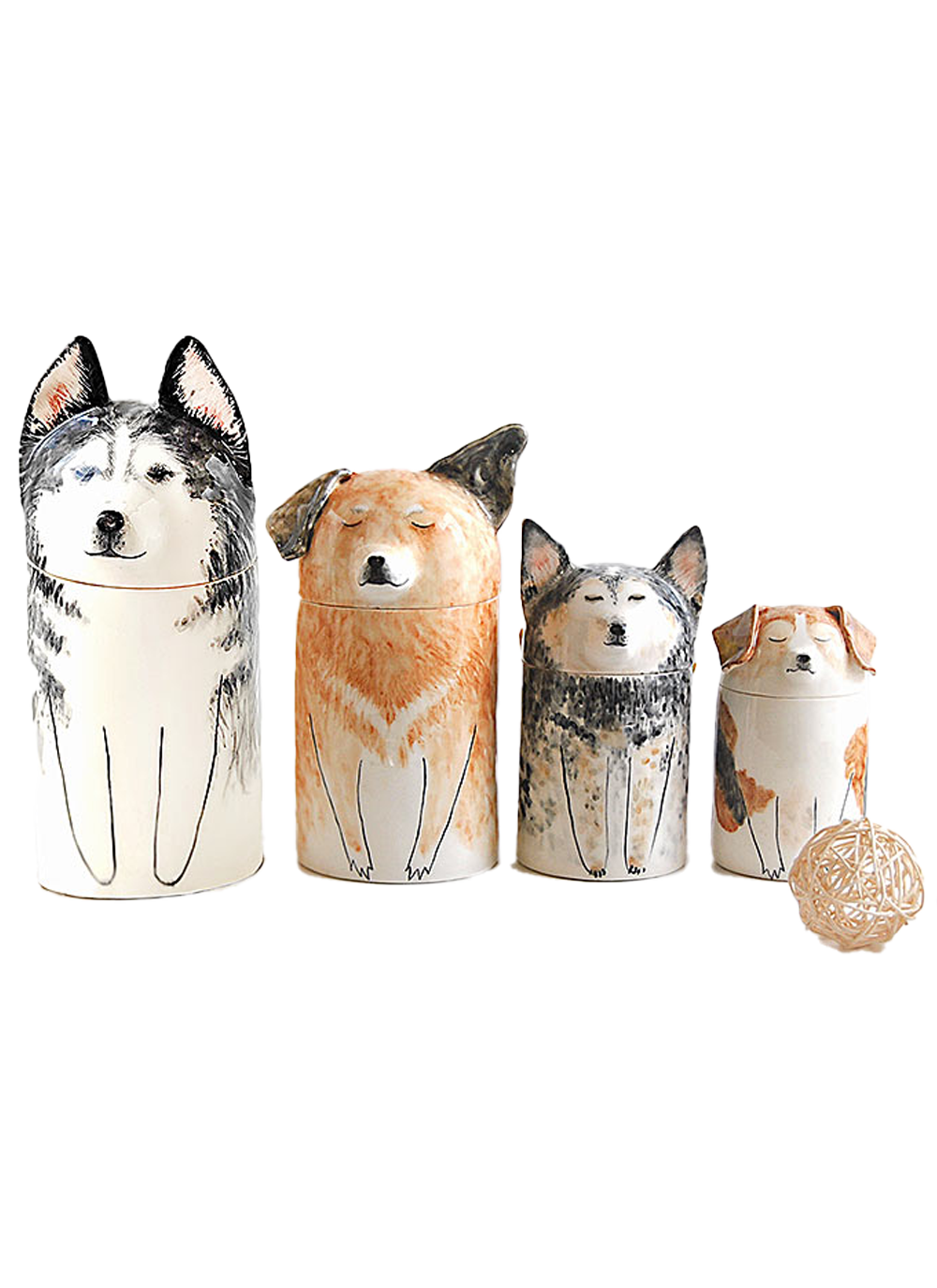 Barruntando cerámica - Urnas perro personalizadas